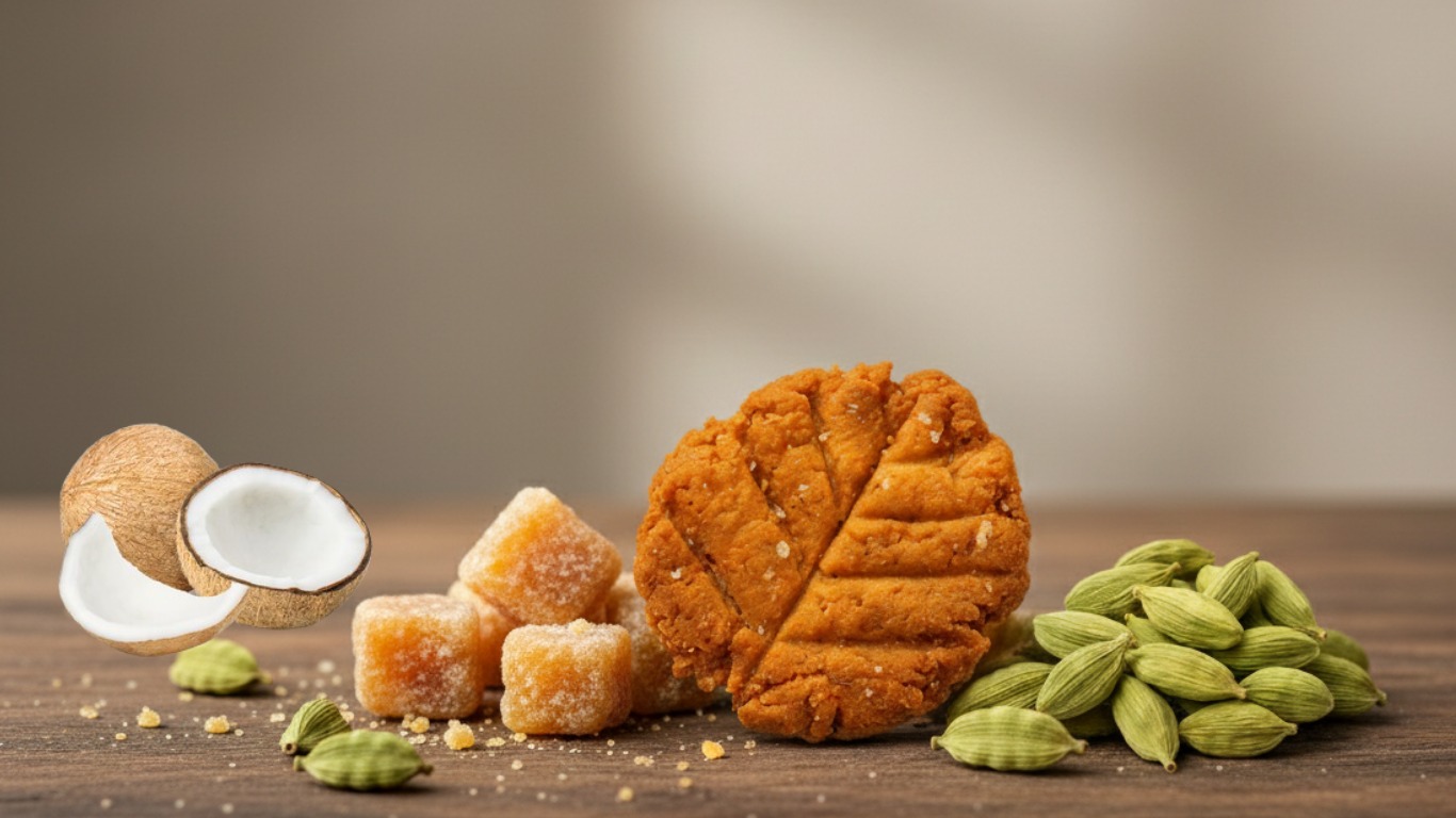 Traditional Thekua preparation